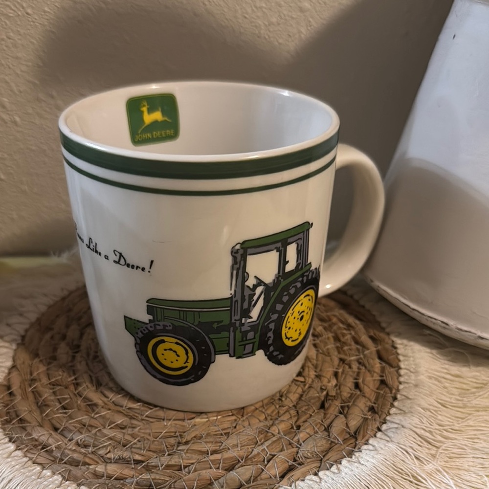 John Deere Green and Yellow Tractor Mug